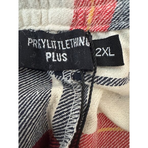 2/$30 NWT PrettyLittleThing Plus Size 2XL Plaid Lounge Pants - Picture 3 of 13